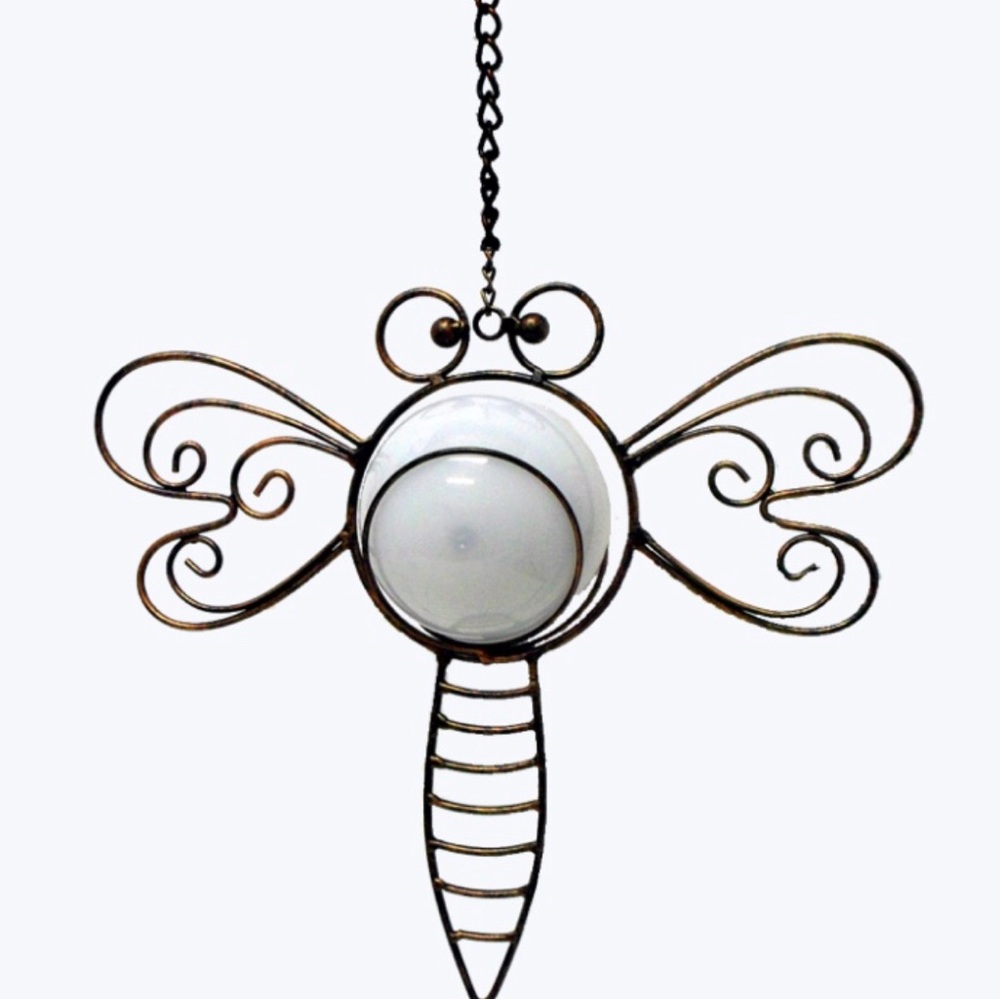 36” Metal Dragonfly Solar Ball Hanger